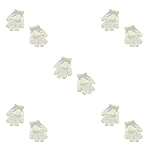 Sonducket 1 par de guantes para niños, cubiertas cómodas para las manos, accesorio de ropa, calentador de manos térmico de invierno tejido para Blanco 5piezas Sonducket CBP230960