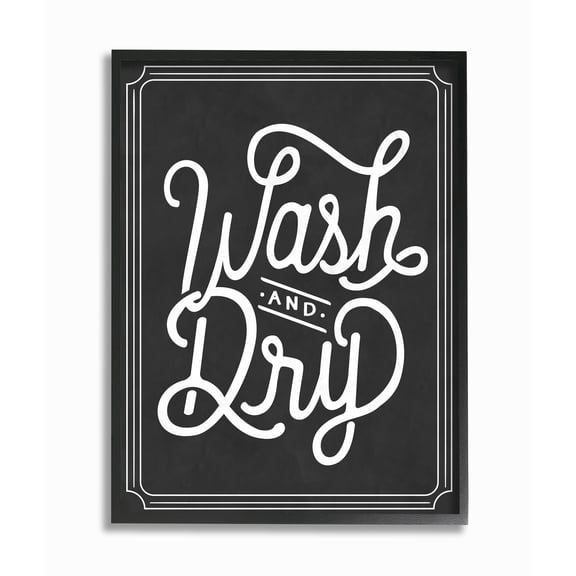 Stupell IndustriesWash and Dry Typography Framed Wall Art by Lettered and Lined