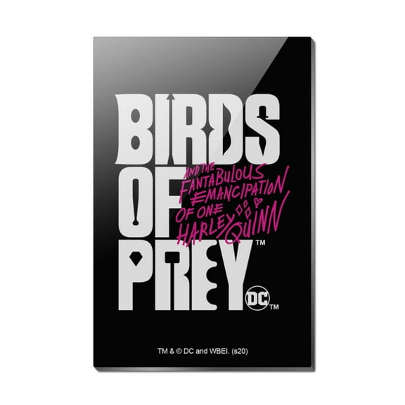 Birds of Prey Movie Logo Rectangle Acrylic Fridge Refrigerator Magnet