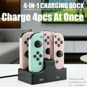 E ERSY 4-in-1 Fast Charging Dock for Joy Con Charger Docking Stand Station,Compatible with Nintendo Switch Controller Charging Dock