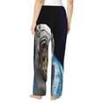 thumbnail image 3 of Naloa Cat Astronaut Print Women’s Ultra-Soft Comfy Pajama Lounge Pants with Pockets & Drawstring, 3 of 8