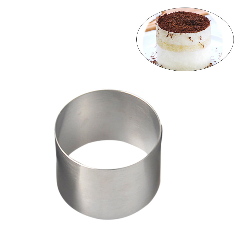 KQ_ 2inch Round Mousse Mold Cake Stainless Steel Ring Cookie Seamless Baking FJ 