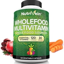 Nutrivein Whole Food Multivitamin - Complete Daily Multivitamin - 120 Capsules