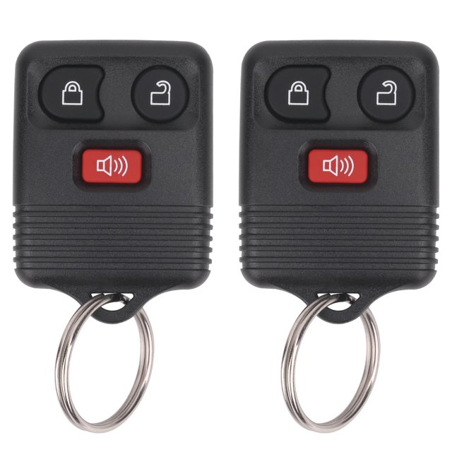Control remoto de entrada sin llave Vurkcy, llavero remoto de 3 botones, paquete de 2