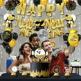 thumbnail image 5 of 2025 Happy New Year Decorations Black Gold New Year Balloons Happy New Year Banner Photo Booth Props for New Year’s Eve Party Decorations Supplies 2025 NYE Decorations, 5 of 8