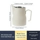 thumbnail image 2 of Bewildely Jarra para espumar leche con escala interna, taza medidora de acero inoxidable de 350ml, café, capuchino, artesanía para el hogar Juegos de servir café y té Beige 350ML, 2 of 6