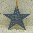thumbnail image 2 of Darling Souvenir Custom Text Engraved Star Slate Hanging Babies First Christmas Ornament with String Personalized Gift, 2 of 4