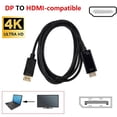 thumbnail image 2 of Compatible Con Cable Dp A Hdmi Compatible Con Línea De Conversión Displayport A Hdmi De Alta Definición 1,8 M Yuarrent EL017352-02, 2 of 5