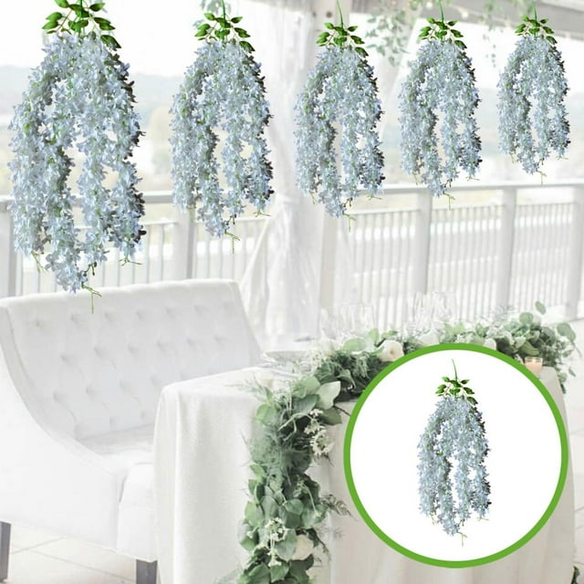 Feltree Artificial Flowers Lilac Flower Ceiling Flower Vines Strings Wedding Decorative Flowers Suitable for Wedding Home Office Arch Decoration Decoration