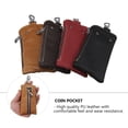 thumbnail image 3 of HEALEEP 1Ud Car Key Holder Amarillo Con Bolsillo Para Monedas Y Tarjetas En Cuero PU Resistible, 3 of 8