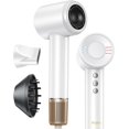 thumbnail image 1 of Hair Dryer - Negative Ionic Blow Dryer with 150000 RPM High Speed Brushless Motor for Fast Drying, Low Noise, HD Display Hair Dryer with Diffuser and Nozzle, 4 Temps & 3 Speeds, 1 of 7
