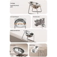 thumbnail image 4 of Elevated Pet Feeder Bowl with 15° Tilt, Stainless Steel Raised Dish with Removable Stand for Cats and Small Dogs, 4 of 8