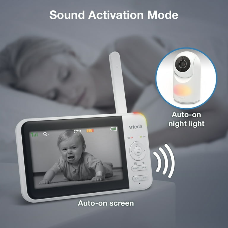 VTech inch Digital Video Baby Monitor with Pan and Tilt and