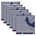 thumbnail image 6 of Iauyy Satin Napkins Set of 1- Navy-anchor Stripes DIY Printing Decoration Cloth Napkin- Easy Care for Home/Party, 6 of 8