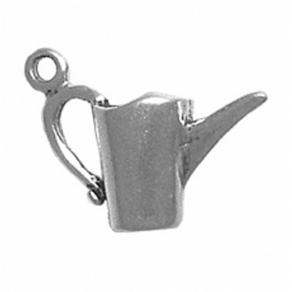 Sterling Silver 30" .8mm Box Chain 3D Flower Garden Watering Can Pendant Necklace