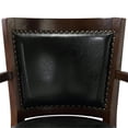 thumbnail image 6 of Bowery Hill Faux Leather Cappuccino/Black Swivel Bar Stool Rectangular 31" Unassembled, 6 of 9