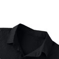thumbnail image 5 of Bxsruta Men's Pullover Shirts Long Sleeve Half Button Down Tops with Pockets Textured Casual Workwear, 5 of 7