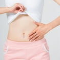 thumbnail image 3 of Dsseng 14G Belly Button Ring Heart Navel Rings Hypoallergenic Belly Button Piercing Pink, 3 of 3