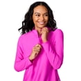 thumbnail image 2 of Free Country Women's Sun Breeze 1/2 Zip Sunshirt Magenta S, 2 of 5