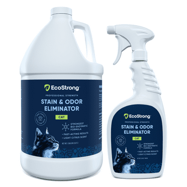 Cat Stain and Odor Remover: Enzyme Urine Odor Neutralizer - Stain Remover (32 oz and 1 Gallon)