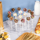 thumbnail image 5 of ckepdyeh Soporte de exhibición de pasteles de acrílico, soporte de piruleta cuadrado transparente de 16 agujeros para bodas, baby showers, cumpleaños, aniversarios A, 5 of 8