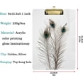 thumbnail image 4 of FMSHPON 3D Peacock Feathers Printed Clipboard Hardboard Wood Nursing Clip Board and Pull for Standard A4 Letter 13x9 inches, 4 of 6
