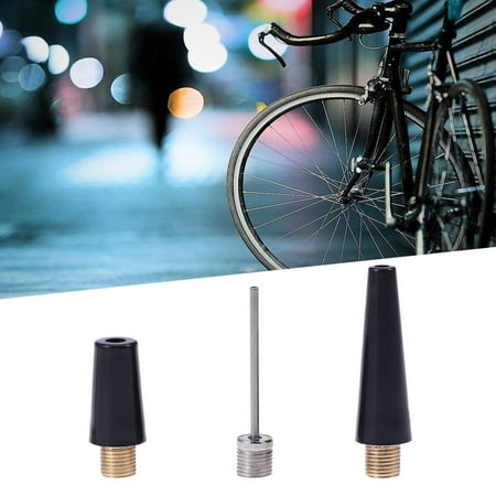 

3pcs Bike Adapter Ball Pump Needle Nozzle Kit Inflation Kit (Black)