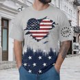thumbnail image 2 of UAYOTSE Men's American Flag Print Short Sleeve T-Shirt Independence Day July 4th Patriotic Top,Sizes 3XL, 2 of 5