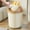 Khaki, variant on Ycandiee Plastic Mini Wastebasket Trash Can with Swing Lid, Mini Waste Can with Removable Swing-Top Lid, Small Garbage Bin for Kitchen, Bathroom, Bedroom, Office