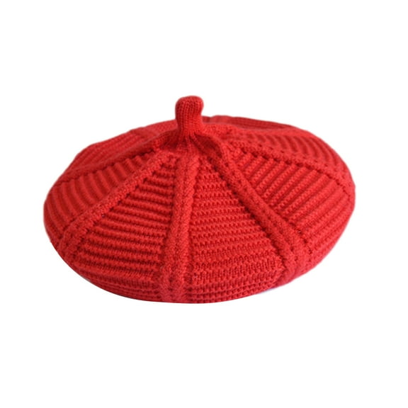 Boys Girls Beret Hat Winter Warm Keeping Knitted Children Cap Solid Color Kids Painter Hat Headwear