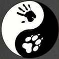 thumbnail image 2 of CafePress - Wolf Therian Ying Yang Maternity Dark T Shirt - Maternity Dark T-Shirt, 2 of 3