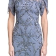 thumbnail image 3 of Adrianna Papell womens  Beaded Petal Gown, 0, Blue, 3 of 4