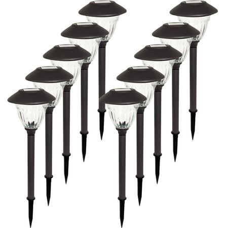 Energizer Stainless Steel Led Solar Path Lights Metal 10 Pack Departments