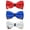 05(Red+Royal Blue+White), variant on 3 Packs Men Metal Flower Faux Leather Bowtie Wedding Party Tuxedo Bow Neck Tie