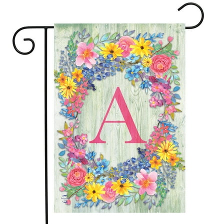 Briarwood Lane Spring Monogram Letter A Garden Flag