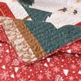 thumbnail image 6 of Holiday Forest 3 Pcs Festive Christmas Tree Quilt Bedspread Set, 6 of 13