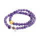 thumbnail image 1 of Pulsera de amatista natural de doble capa de 6 mm para mujer, 1 of 2