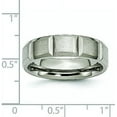 thumbnail image 6 of Chisel Titanium Satin and Polished 6.2mm Grooved Band - Ring Size 7.0, 6 of 8
