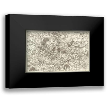 Cassini, Cesar-Francois 14x10 Black Modern Framed Museum Art Print Titled - Paris, France, 1762