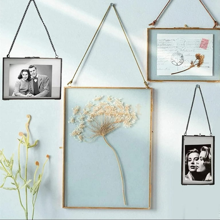 Pressed Glass Frame for Photos & Flowers