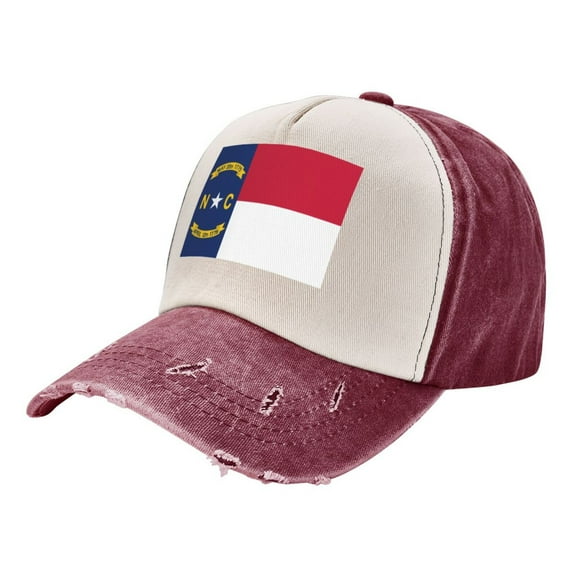 Men Women North Carolina Flag Distressed Twill Cotton Baseball Cap Vintage Adjustable Dad Hat