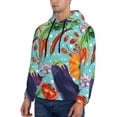 thumbnail image 3 of Pofeuu Vegetable Print Mens Casual Hooded Collar Drawstring Hoodies Pullover Sweatshirts Casual Long Sleeve Shirts-Large, 3 of 7