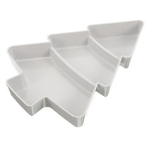 GOOHOCHY 1Set Grey Household Design Holiday Platter Suitable for Christmas Party Tabletop and Portable Serving