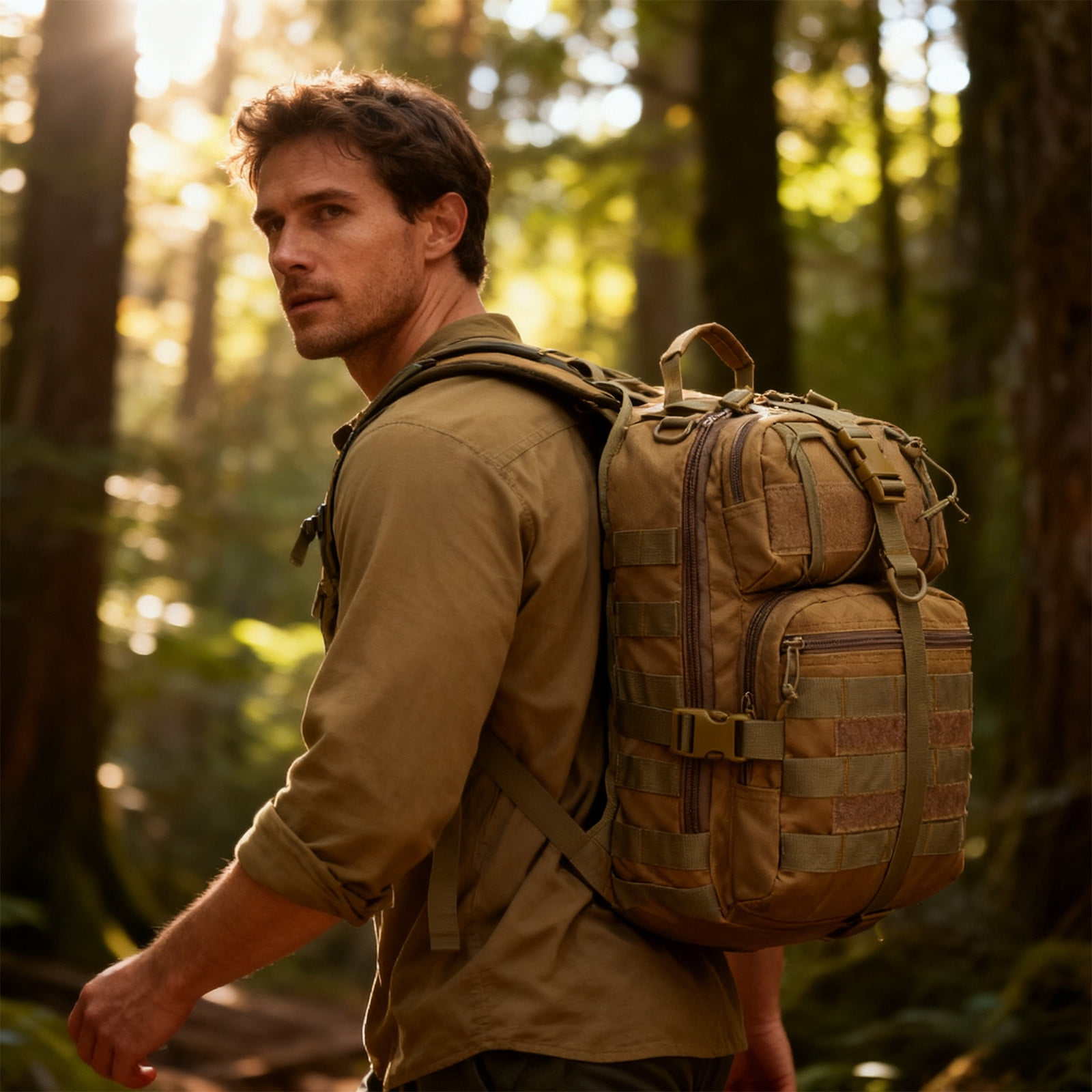 Dry Bag Backpack Style Shoulder Bag Waterproof Crossbody Bag 36x18x3cm Large Capacity Multifunctional for Men