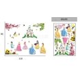 thumbnail image 2 of Princesa Belle Ariel Cenicienta decoración de la habitación de la niña pegatinas de dibujos animados papel tapiz autoadhesivo calcomanías regalo para niños, 11 Afortunado Sencillez, 2 of 2