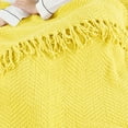thumbnail image 4 of Home Soft Things Reversible Tweed Throw Blanket, Super Soft & Cozy - Sunshine Yellow, 50x60", 4 of 7