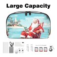 thumbnail image 3 of Santa Claus Digital Pouch Oxford Cloth Waterproof Storage Bag Collapsible Cable Organizer Wire Cord Holder 5.9x9.44x3.14 in, 3 of 6
