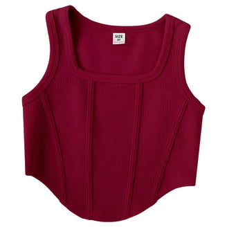 Duxyoz Girls Tank Tops Kids Summer Casual Sports Crop Top