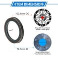 thumbnail image 3 of Unique Bargains 4 Pcs Car Wheel Hub Centric Rings Black Polycarbonate Wheels Center Shaft Shock Absorbing Hubrings OD 100.1mm to ID 74.1mm, 3 of 7