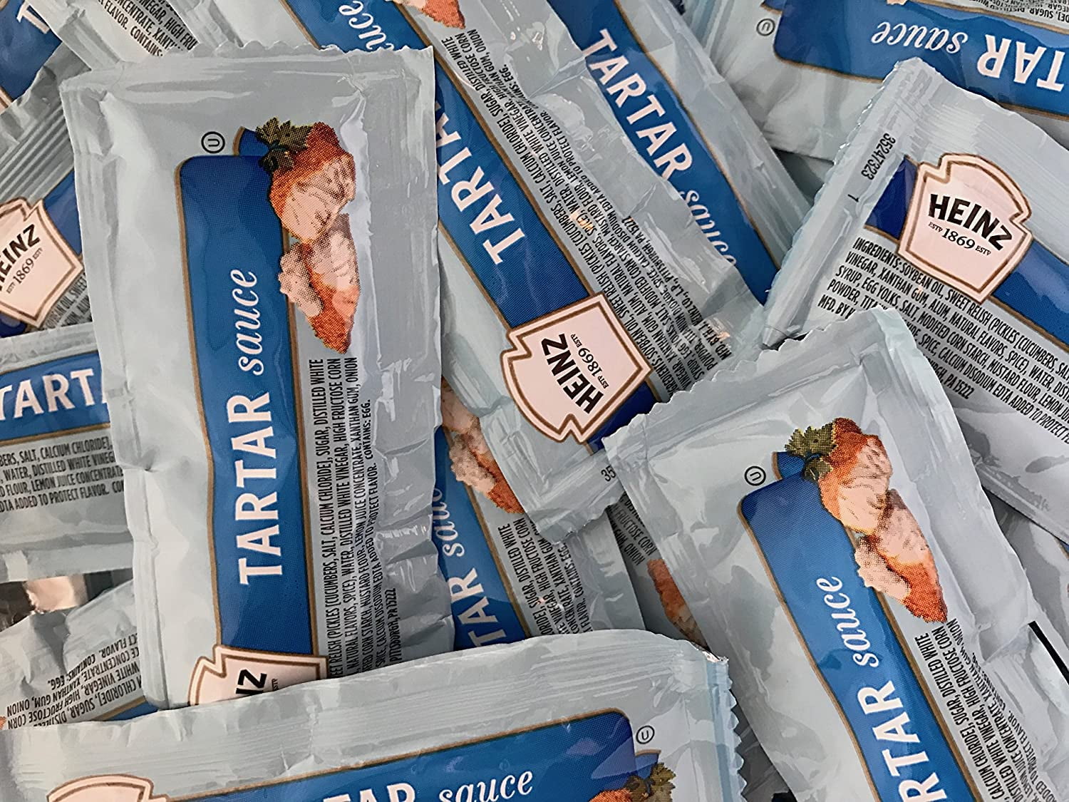 50 Individual Heinz Tartar Sauce Single Serve Packets